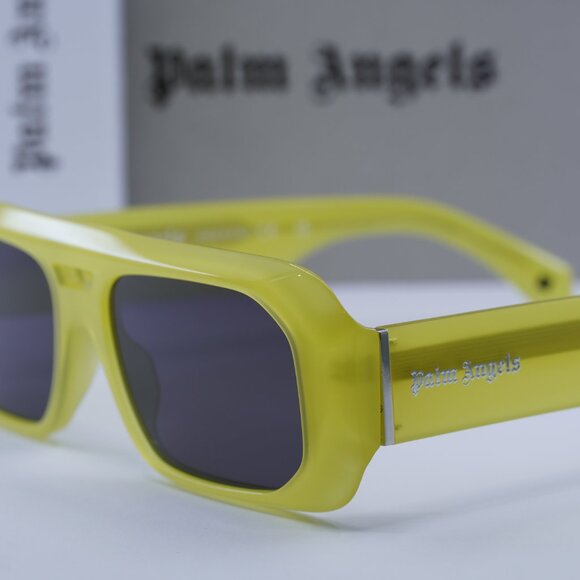 Palm Angels PERI102 WILLOW 1807 Rectangle Sunglasses - Yellow/Grey Palm Angels PERI102 WILLOW 1807 Rectangle Sunglasses  main image 2